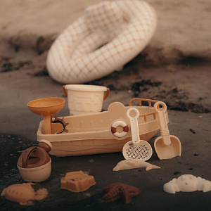 Набор для пляжа и песочницы Mrs. Ertha "All Aboard", микс с бежевым